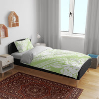 Polynesian Tiare Flower Sage Green Pastel Bedding Set LT14 - Polynesian Pride