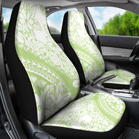 Polynesian Tiare Flower Sage Green Pastel Car Seat Cover LT14 - Polynesian Pride
