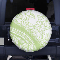 Polynesian Tiare Flower Sage Green Pastel Spare Tire Cover LT14 No hole Sage Green - Polynesian Pride