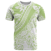 Polynesian Tiare Flower Sage Green Pastel T Shirt LT14 Sage Green - Polynesian Pride