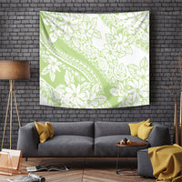 Polynesian Tiare Flower Sage Green Pastel Tapestry LT14 Sage Green - Polynesian Pride