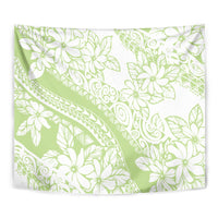 Polynesian Tiare Flower Sage Green Pastel Tapestry LT14 - Polynesian Pride