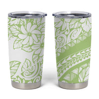 Polynesian Tiare Flower Sage Green Pastel Tumbler Cup LT14 Sage Green - Polynesian Pride