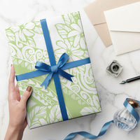 Polynesian Tiare Flower Sage Green Pastel Wrapping Paper LT14 - Polynesian Pride