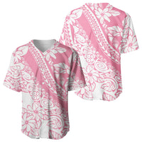 Polynesian Tiare Flower Pink Pastel Vibes Baseball Jersey LT14 - Polynesian Pride
