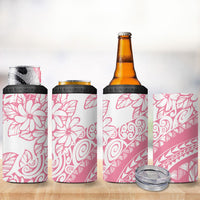 Polynesian Tiare Flower Pink Pastel Vibes 4 in 1 Can Cooler Tumbler LT14 - Polynesian Pride