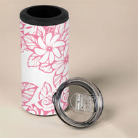 Polynesian Tiare Flower Pink Pastel Vibes 4 in 1 Can Cooler Tumbler LT14 - Polynesian Pride