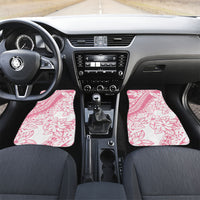 Polynesian Tiare Flower Pink Pastel Vibes Car Mats LT14 Set 2pcs - Front Pink - Polynesian Pride