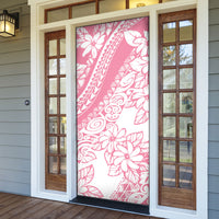 Polynesian Tiare Flower Pink Pastel Vibes Door Cover LT14 - Polynesian Pride