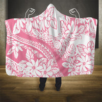Polynesian Tiare Flower Pink Pastel Vibes Hooded Blanket LT14 - Polynesian Pride