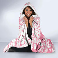 Polynesian Tiare Flower Pink Pastel Vibes Hooded Blanket LT14 - Polynesian Pride