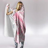 Polynesian Tiare Flower Pink Pastel Vibes Hooded Blanket LT14 - Polynesian Pride