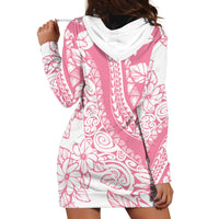 Polynesian Tiare Flower Pink Pastel Vibes Hoodie Dress LT14 - Polynesian Pride