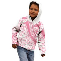 Polynesian Tiare Flower Pink Pastel Vibes Kid Hoodie LT14 - Polynesian Pride