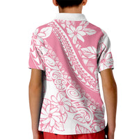 Polynesian Tiare Flower Pink Pastel Vibes Kid Polo Shirt LT14 - Polynesian Pride