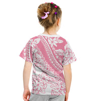Polynesian Tiare Flower Pink Pastel Vibes Kid T Shirt LT14 - Polynesian Pride