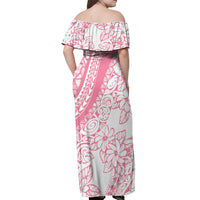 Polynesian Tiare Flower Pink Pastel Vibes Off Shoulder Maxi Dress LT14 - Polynesian Pride