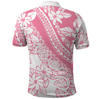 Polynesian Tiare Flower Pink Pastel Vibes Polo Shirt LT14 - Polynesian Pride