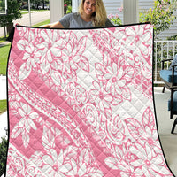 Polynesian Tiare Flower Pink Pastel Vibes Quilt LT14 Pink - Polynesian Pride