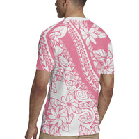 Polynesian Tiare Flower Pink Pastel Vibes Rugby Jersey LT14 - Polynesian Pride