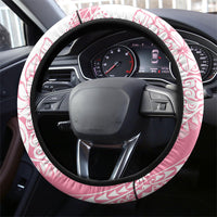 Polynesian Tiare Flower Pink Pastel Vibes Steering Wheel Cover LT14 - Polynesian Pride