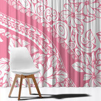 Polynesian Tiare Flower Pink Pastel Vibes Window Curtain LT14 - Polynesian Pride