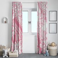 Polynesian Tiare Flower Pink Pastel Vibes Window Curtain LT14 - Polynesian Pride