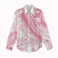 Polynesian Tiare Flower Pink Pastel Vibes Women Casual Shirt LT14 - Polynesian Pride