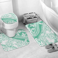 Polynesian Tiare Flower Cyan Pastel Vibes Bathroom Set LT14 Mat Set Only (3 pcs) One Size Cyan - Polynesian Pride