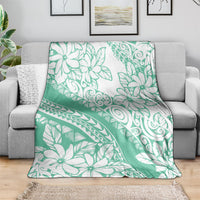Polynesian Tiare Flower Cyan Pastel Vibes Blanket LT14 - Polynesian Pride