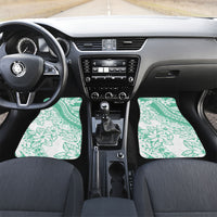 Polynesian Tiare Flower Cyan Pastel Vibes Car Mats LT14 Set 2pcs - Front Cyan - Polynesian Pride
