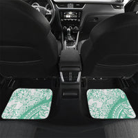 Polynesian Tiare Flower Cyan Pastel Vibes Car Mats LT14 Set 2pcs - Back Cyan - Polynesian Pride