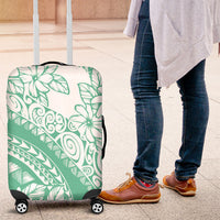 Polynesian Tiare Flower Cyan Pastel Vibes Luggage Cover LT14 Cyan - Polynesian Pride