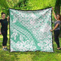 Polynesian Tiare Flower Cyan Pastel Vibes Quilt LT14 - Polynesian Pride