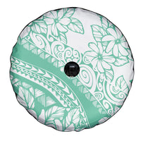 Polynesian Tiare Flower Cyan Pastel Vibes Spare Tire Cover LT14 - Polynesian Pride