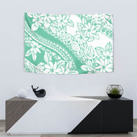 Polynesian Tiare Flower Cyan Pastel Vibes Tapestry LT14 - Polynesian Pride