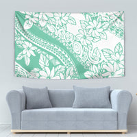 Polynesian Tiare Flower Cyan Pastel Vibes Tapestry LT14 - Polynesian Pride
