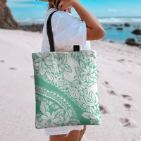 Polynesian Tiare Flower Cyan Pastel Vibes Tote Bag LT14 - Polynesian Pride