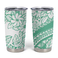 Polynesian Tiare Flower Cyan Pastel Vibes Tumbler Cup LT14 Cyan - Polynesian Pride