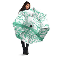 Polynesian Tiare Flower Cyan Pastel Vibes Umbrella LT14 - Polynesian Pride