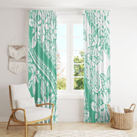 Polynesian Tiare Flower Cyan Pastel Vibes Window Curtain LT14 - Polynesian Pride