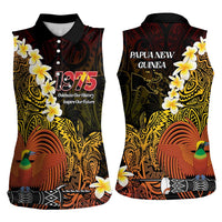 Papua New Guinea 1975 Women Sleeveless Polo Shirt Create Our History Inspire Our Future - Polynesian Pride