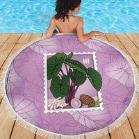 Aloha Hawaii Kalo Beach Blanket Hawaiian Taro Leaves Stylized Stamp LT14 - Polynesian Pride