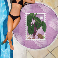 Aloha Hawaii Kalo Beach Blanket Hawaiian Taro Leaves Stylized Stamp LT14 - Polynesian Pride