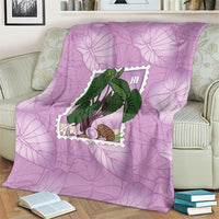 Aloha Hawaii Kalo Blanket Hawaiian Taro Leaves Stylized Stamp LT14 - Polynesian Pride