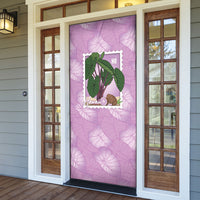 Aloha Hawaii Kalo Door Cover Hawaiian Taro Leaves Stylized Stamp LT14 - Polynesian Pride
