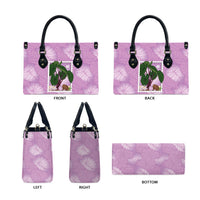 Aloha Hawaii Kalo Leather Bag Hawaiian Taro Leaves Stylized Stamp LT14 - Polynesian Pride