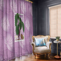 Aloha Hawaii Kalo Window Curtain Hawaiian Taro Leaves Stylized Stamp LT14 - Polynesian Pride