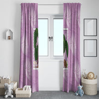 Aloha Hawaii Kalo Window Curtain Hawaiian Taro Leaves Stylized Stamp LT14 - Polynesian Pride