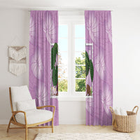 Aloha Hawaii Kalo Window Curtain Hawaiian Taro Leaves Stylized Stamp LT14 - Polynesian Pride